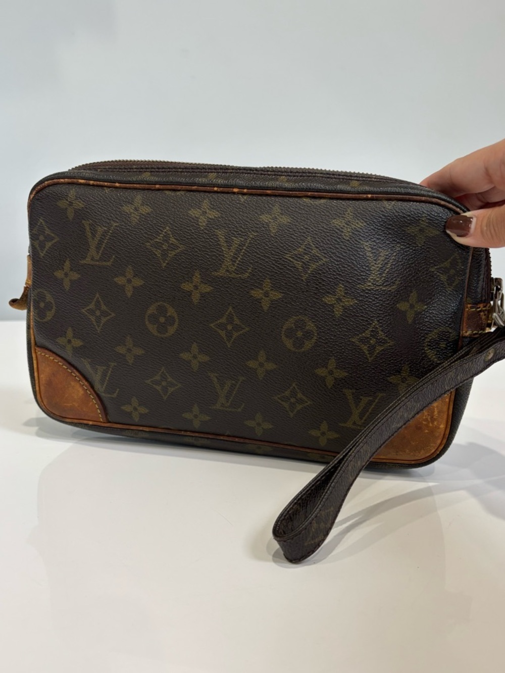 Louis Vuitton Monogram Canvas Wristlet - Brown and Gold - Picture 2 of 16